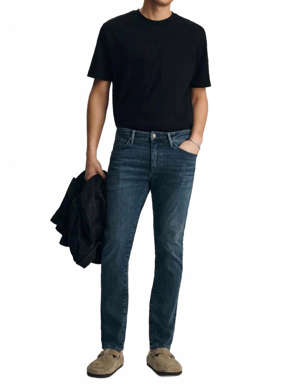 NEW MAVI jake slim leg jeans in dark used organic vintage